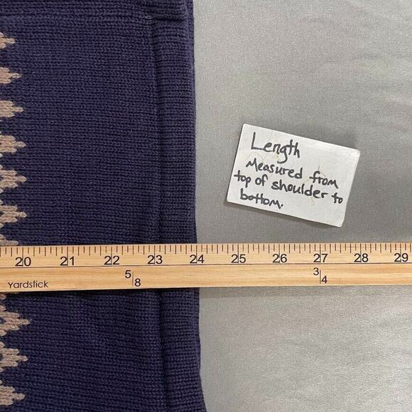 Jenny Buchanan Size Large Colorblock Striped Sweater Knit Zip Cardigan Country - Picture 8 of 8